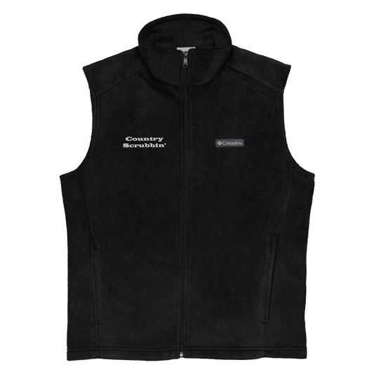 Men’s Columbia fleece vest (CS Brand on Back)