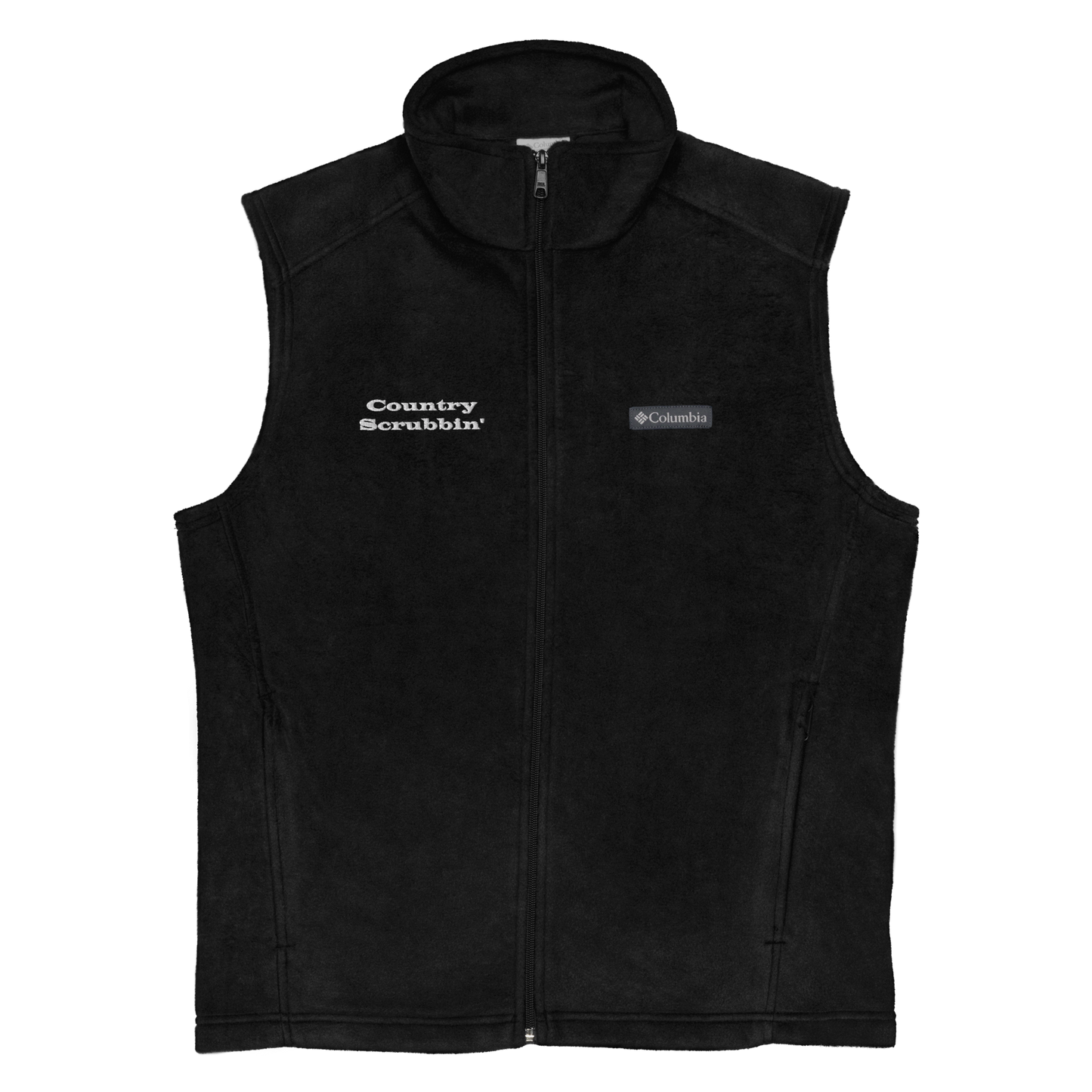 Men’s Columbia fleece vest (CS Brand on Back)