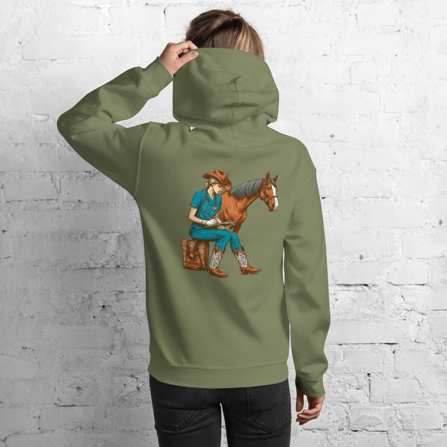 Large Animal Vet Med Unisex Hoodie